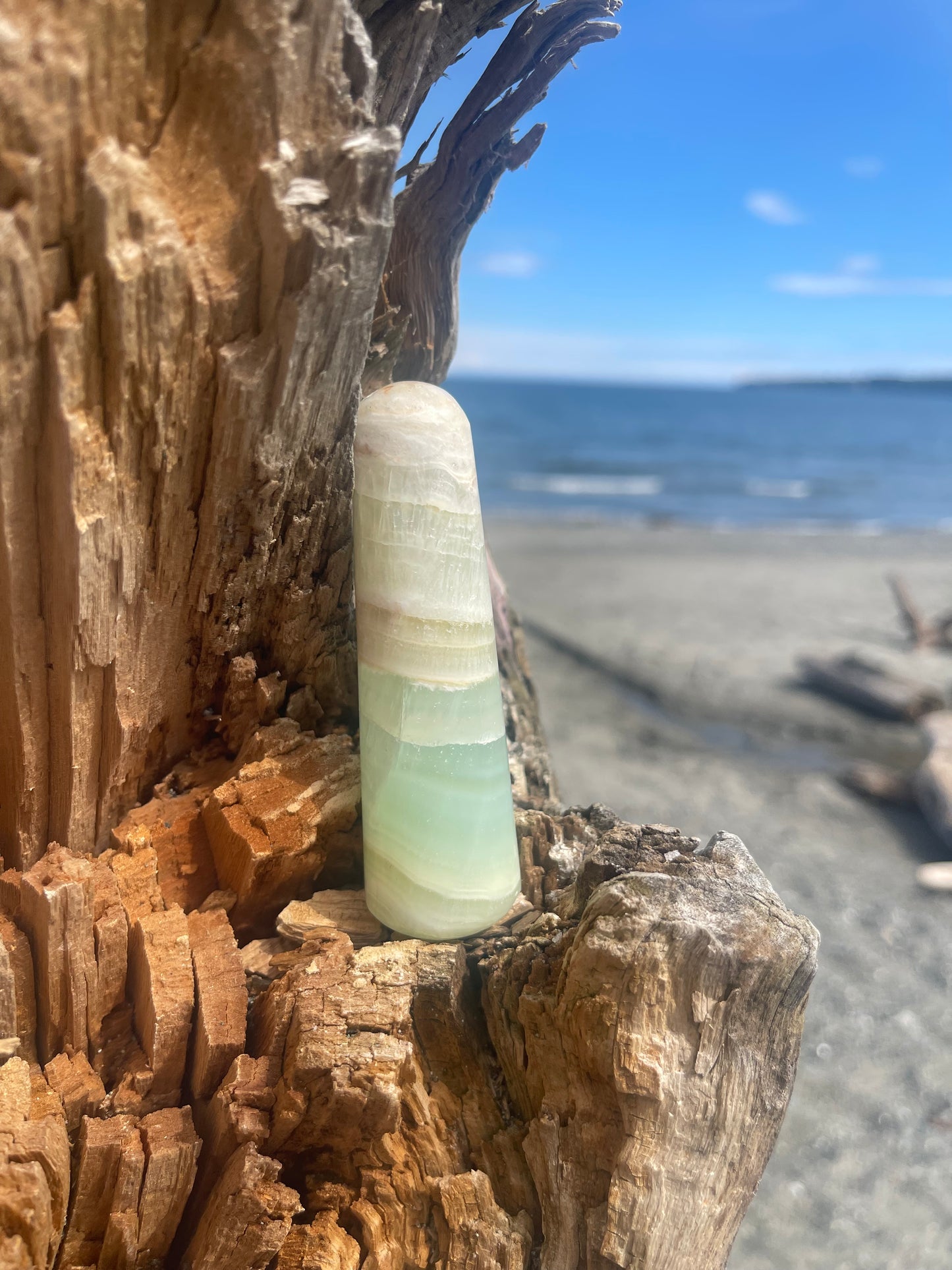 Pistachio Calcite Massage Wands