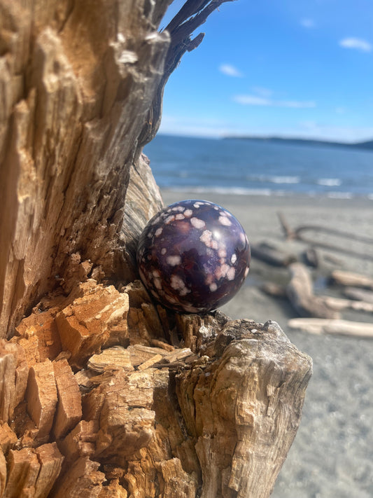 Blue Flower Agate Sphere