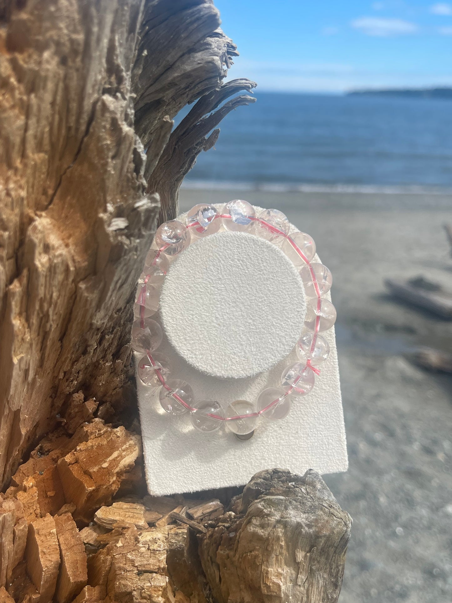 Pale Pink Azeztulite Bracelets