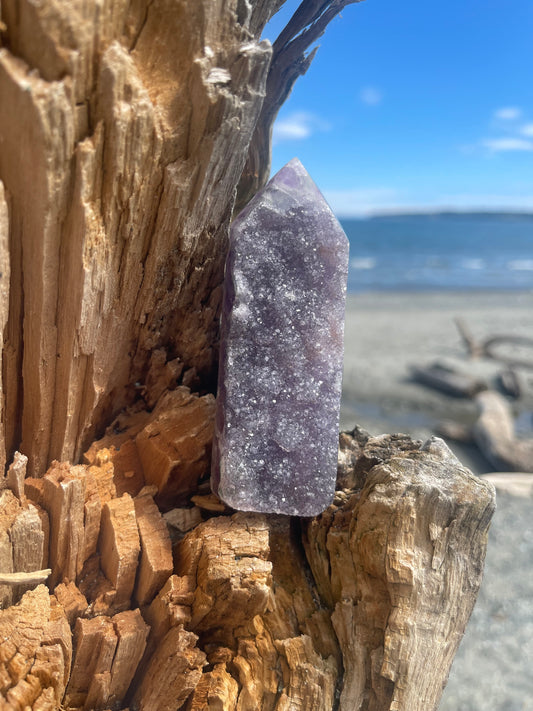 Druzy Amethyst Tower