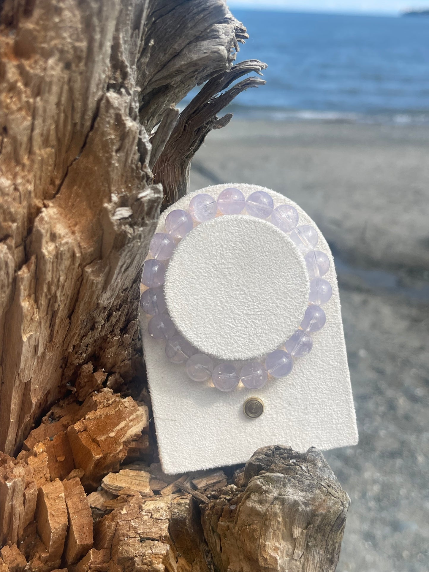Large Lavender Moon Quartz Bracelet