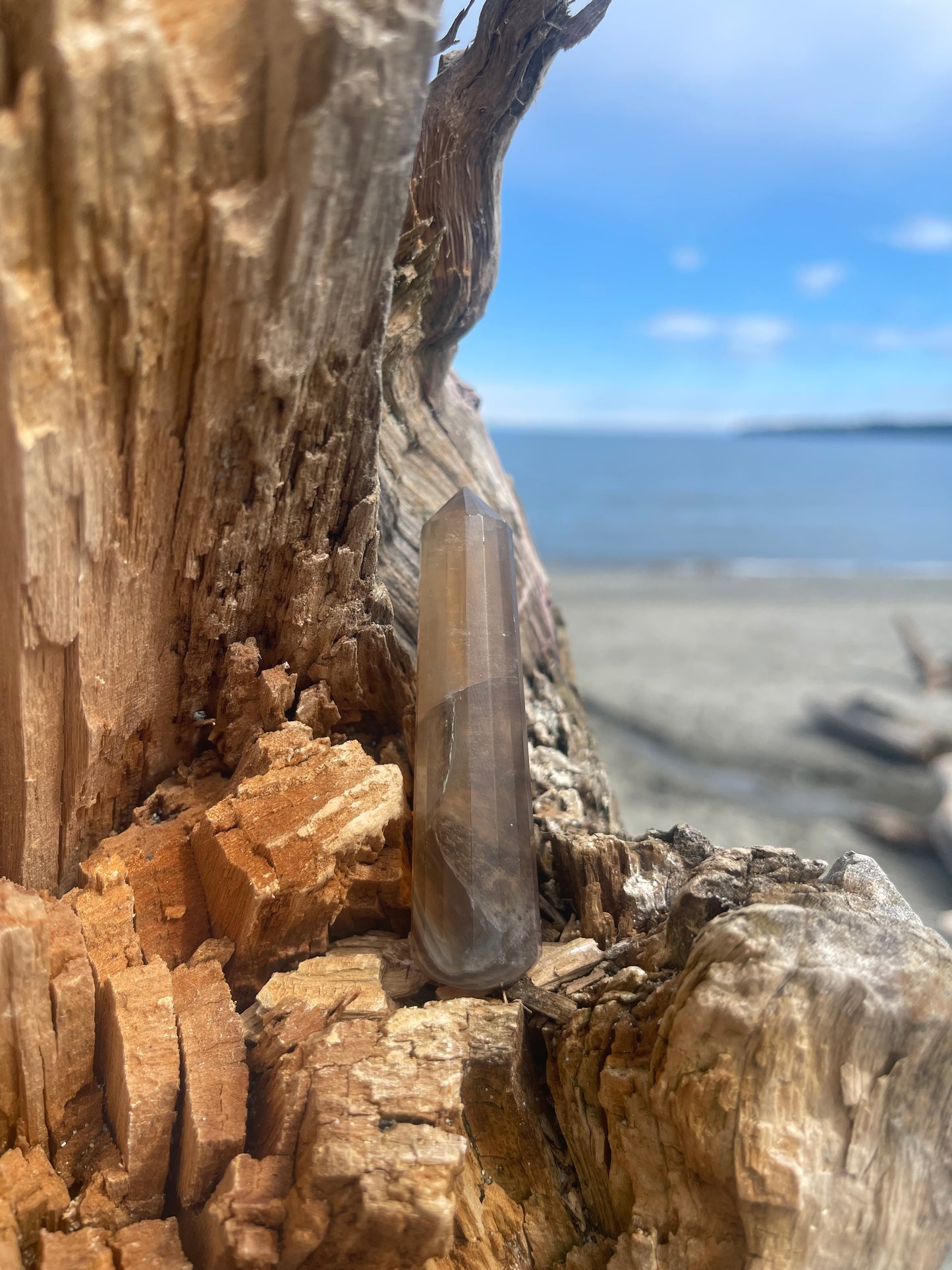 Facetted Fluorite Wand