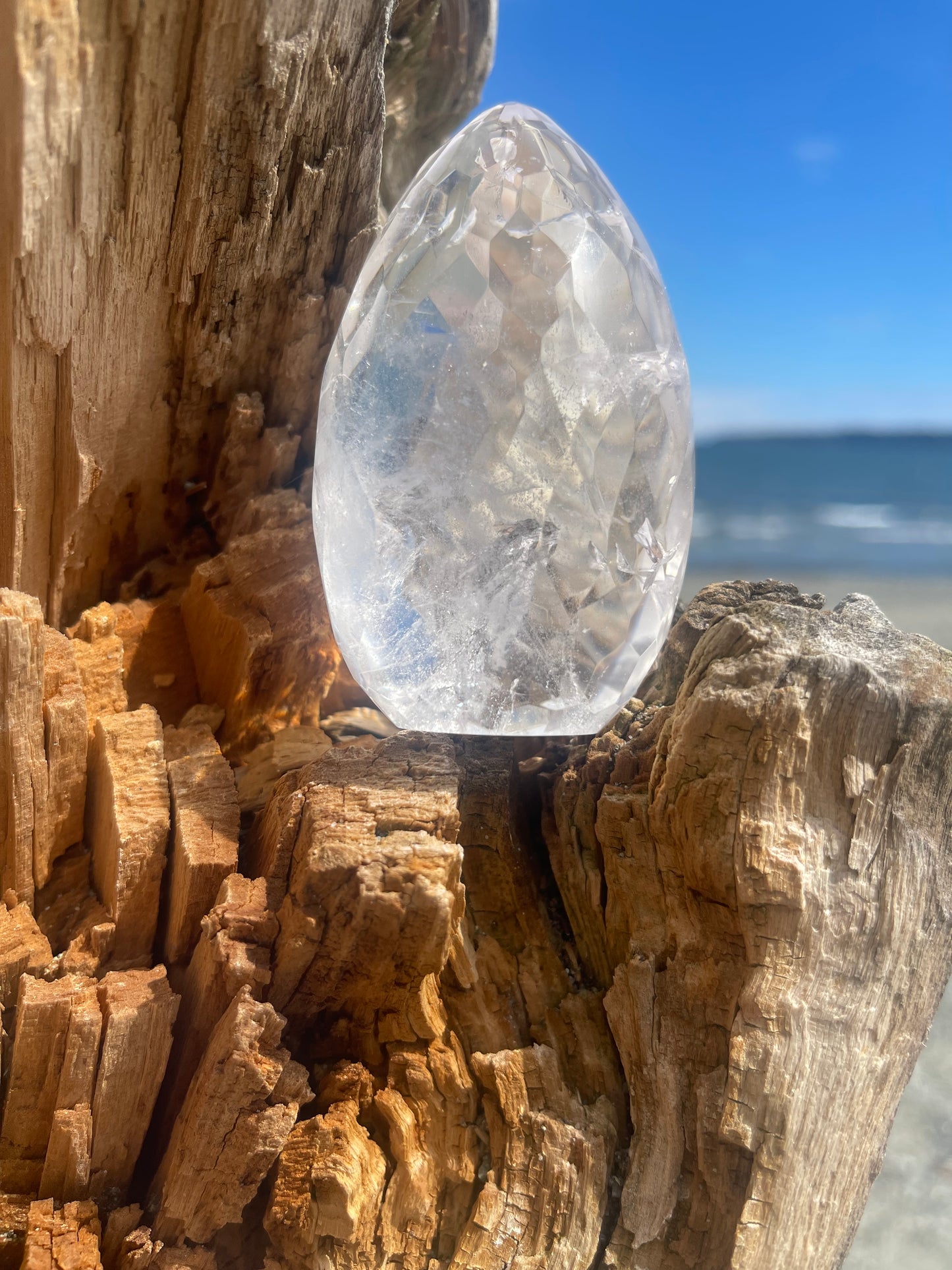 Facetted Lemurian Teardrop