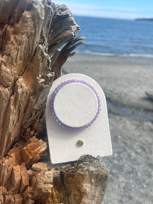 Facetted Lavender Moon Bracelets