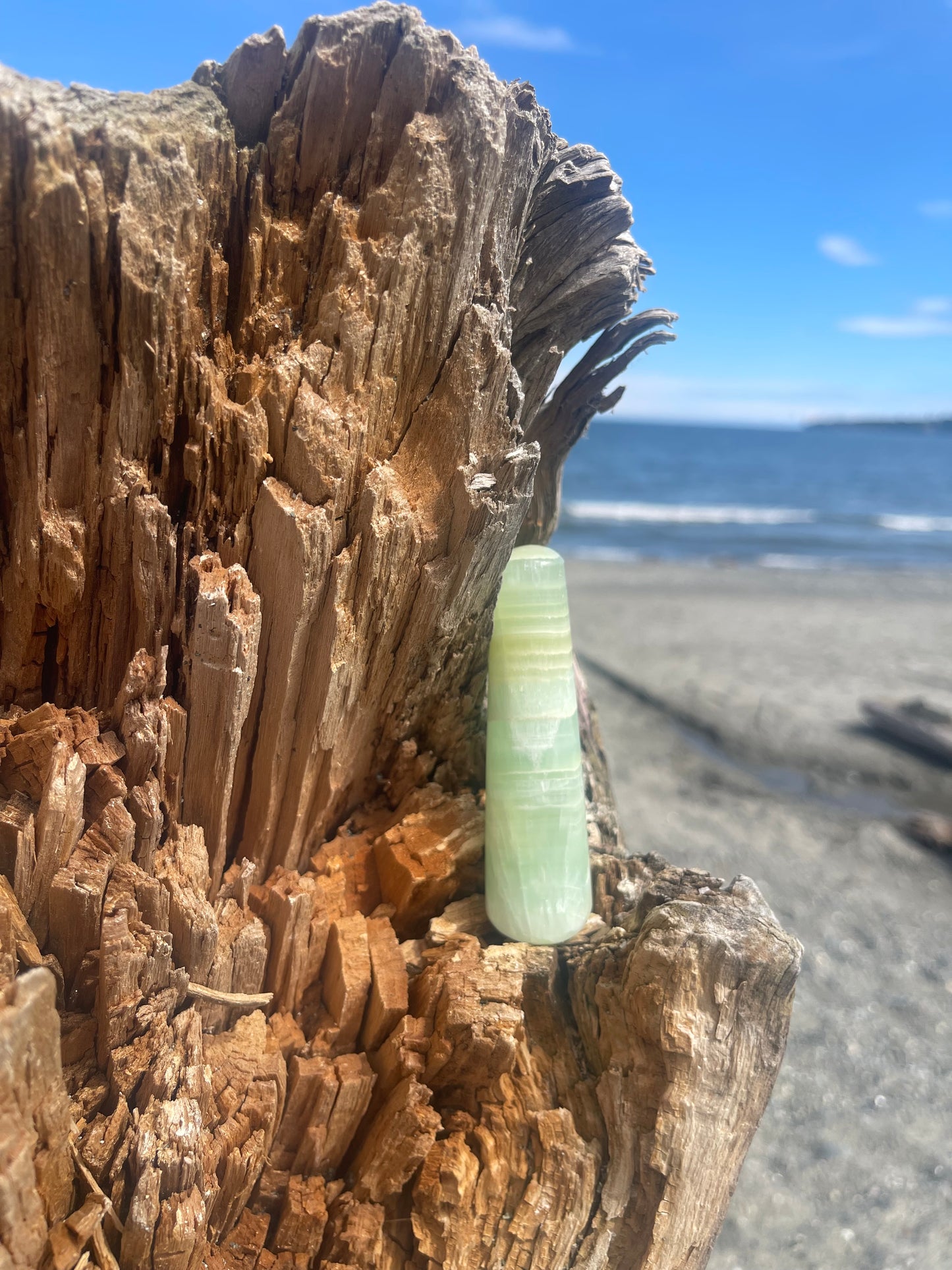 Pistachio Calcite Wand